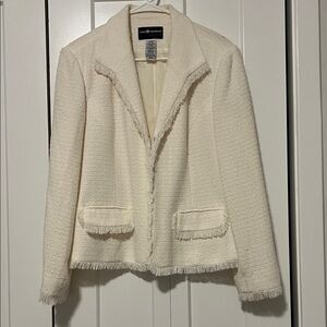 Sag Harbor Cream Textured Blazer (M)